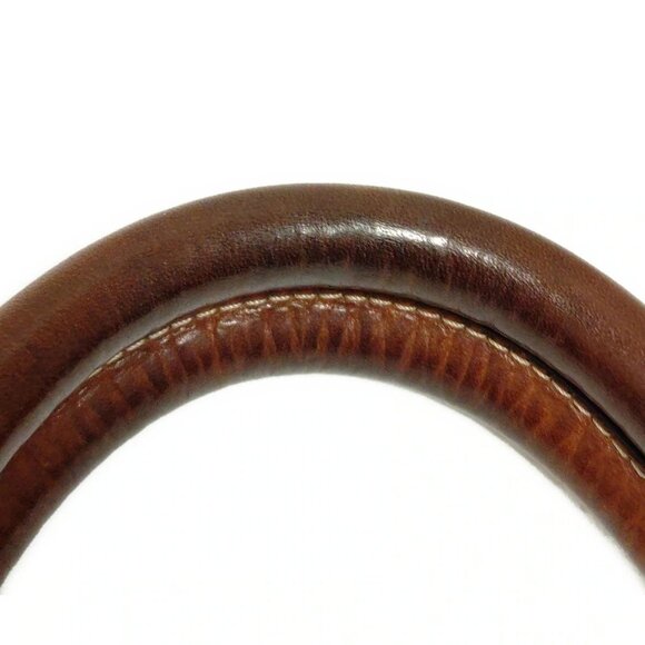 Auth BALLY - Dark Navy Brown PVC Leather Tote Bag - Picture 6 of 10